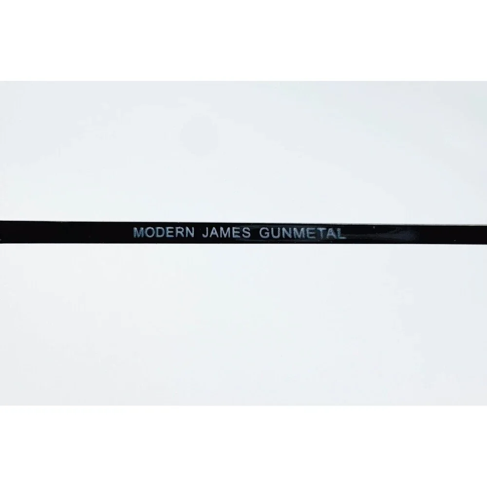 Modern James Eyeglass Frames Mens Gunmetal Aviator Double Bridge 58-17 43984